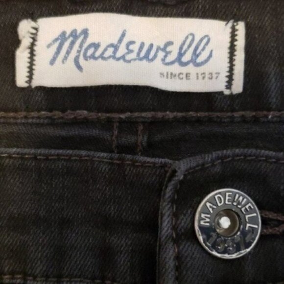 Madewell | Factory Faded Black Skinny Jeans - Picture 5 of 7